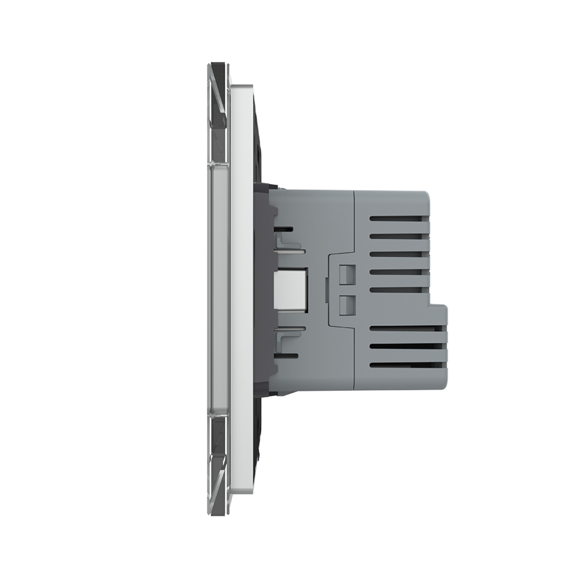 Priza Schuko + USB-C LIVOLO, Standard German - Serie Noua, gri