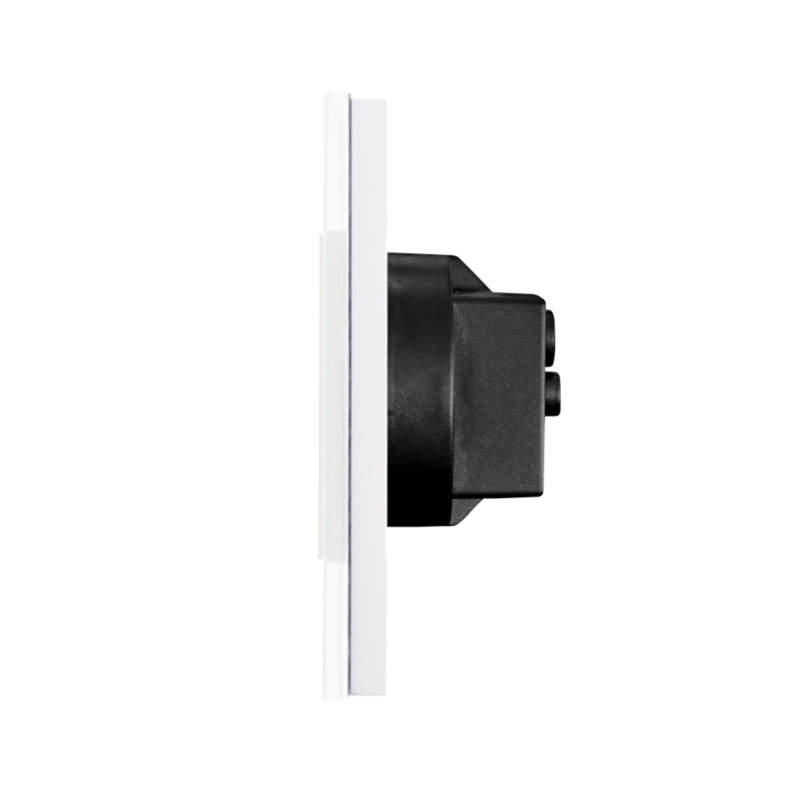 Priza Cvintupla LUXION cu rama din sticla, alb