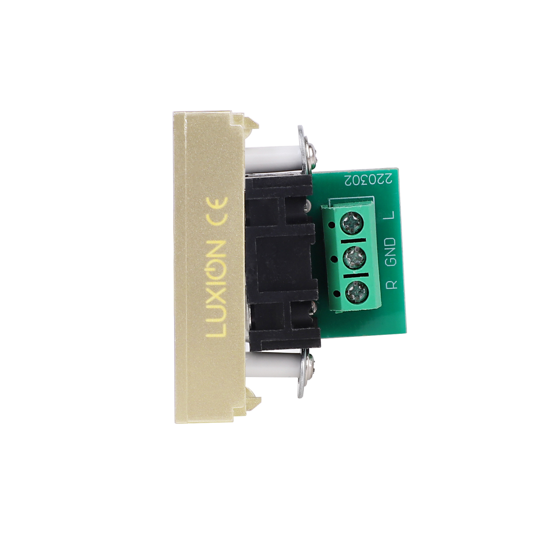 Modul Priza Audio 1M LUXION, Standard Italian, auriu