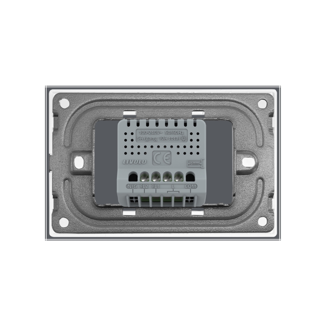 Intrerupator Dublu cu Touch LIVOLO din Sticla – Standard Italian, auriu