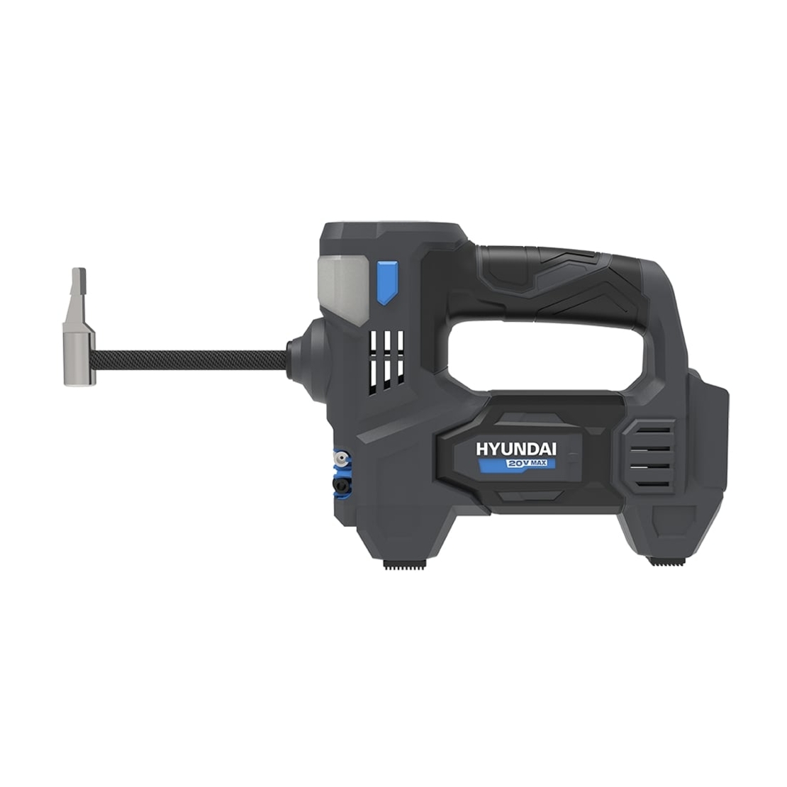 Compresor pentru umflat roti cu acumulator 20V Hyundai IF20S, 4 functii, afisaj LED, 10 bari, livrat fara acumulator si incarcator