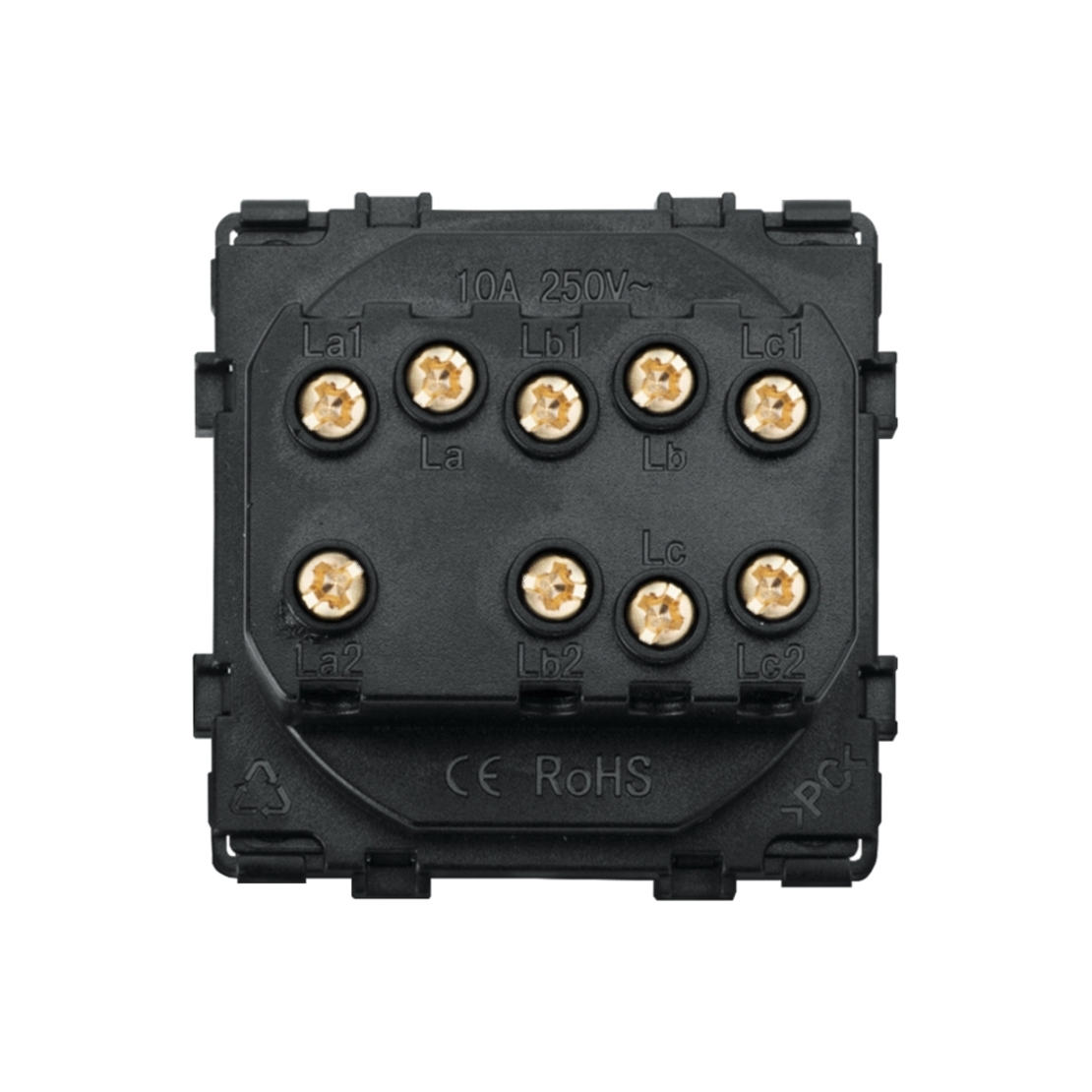 Modul Intrerupator Triplu Cap Scara Mecanic LUXION, gri