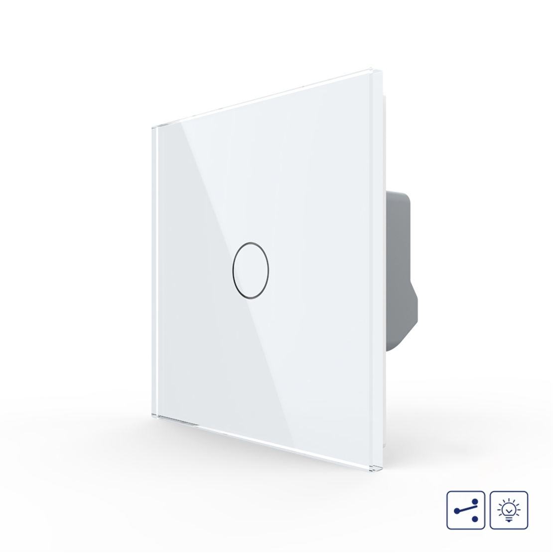 Intrerupator Simplu Cap Scara / Cruce cu Variator si Touch LIVOLO - Serie Noua, alb