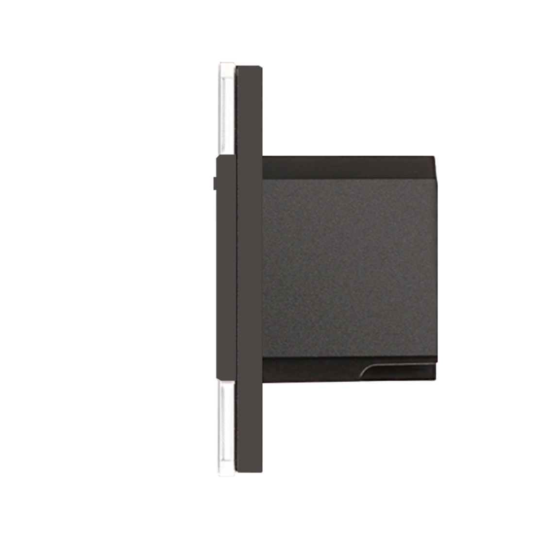 Priza inteligenta pentru perete LUXION Zigbee cu rama din sticla, negru