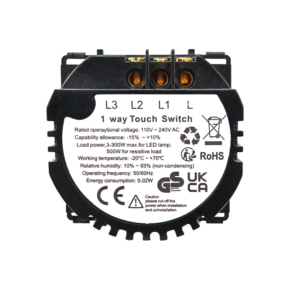 Modul Intrerupator Dublu din Silicon cu Touch LUXION