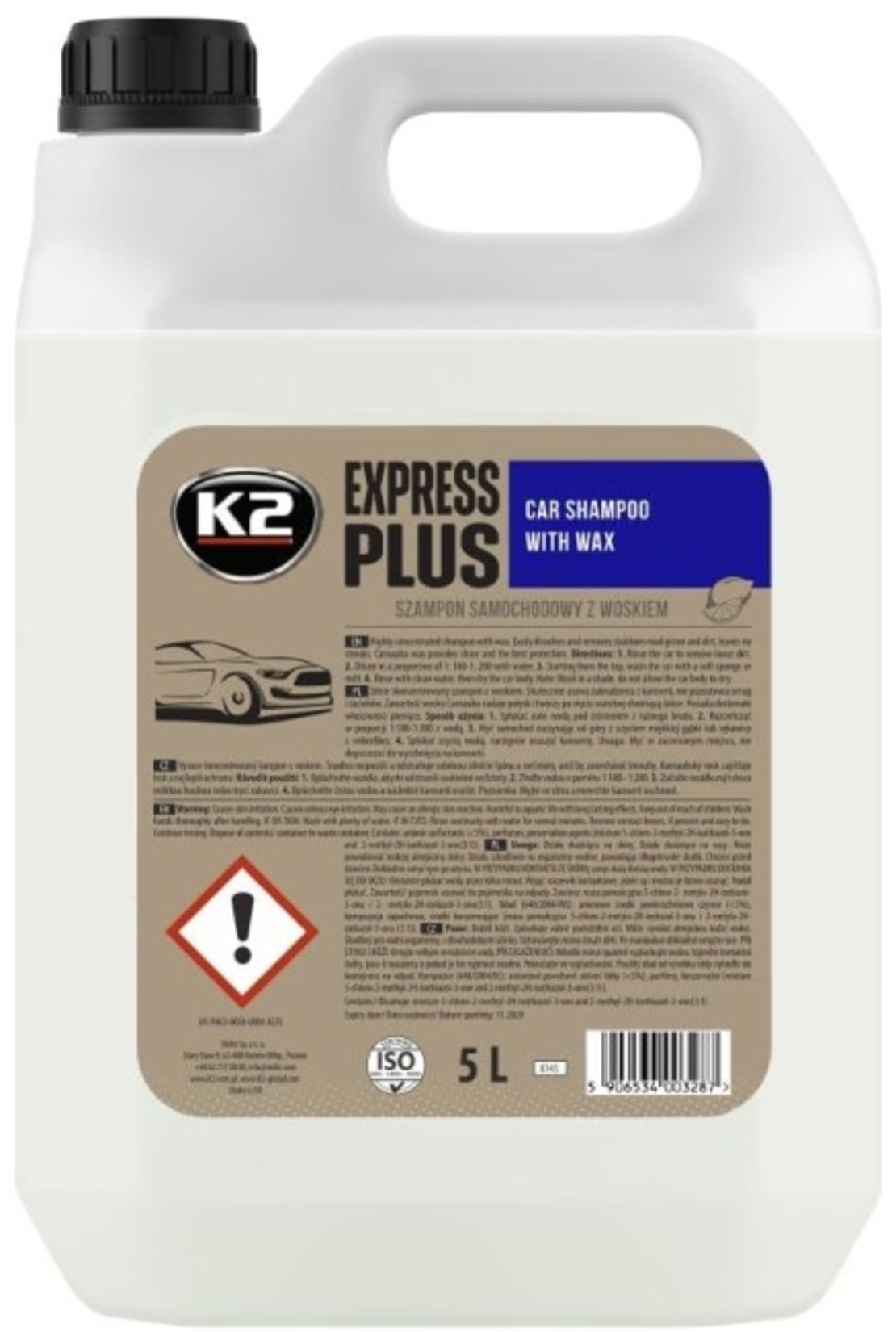 EXPRESS PLUS 5L - Şampon auto cu ceară 5L.