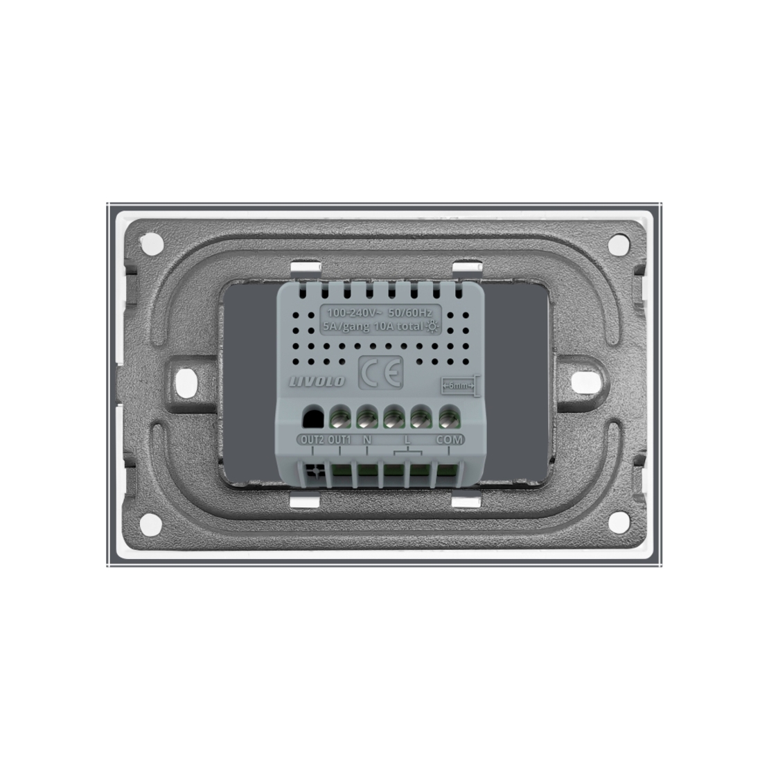 Intrerupator Simplu Cap Scara / Cruce Wi-Fi cu Touch LIVOLO, standard italian – Serie Noua, auriu