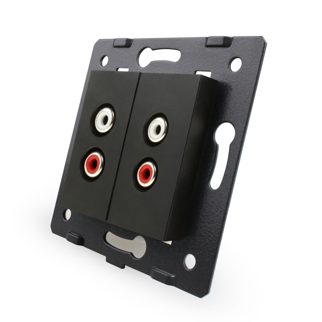 Priza dubla audio Livolo, negru