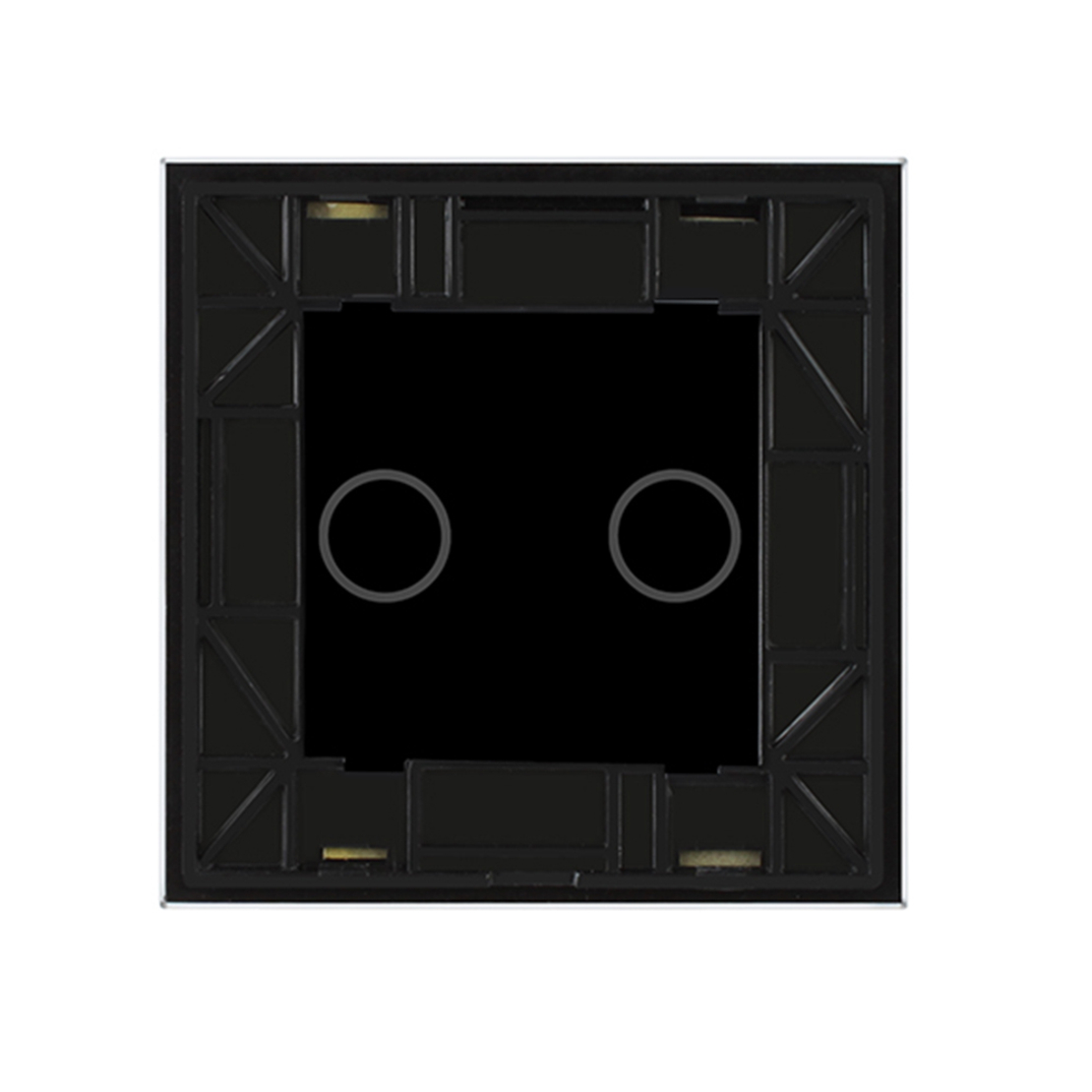 Panou intrerupator dublu cu touch Livolo din sticla, negru