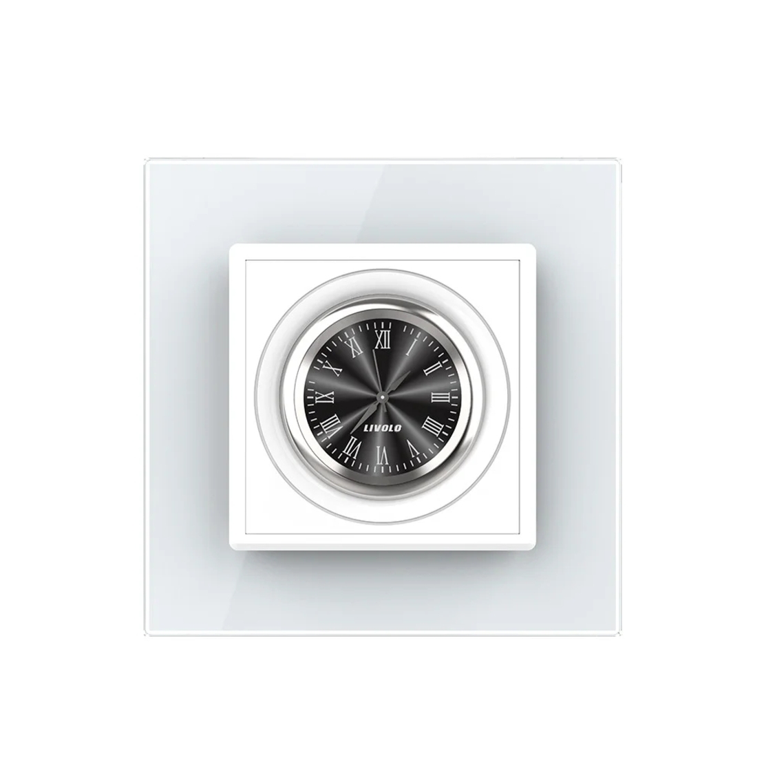 Ceas Mecanic Livolo cu Rama din Sticla Securizata, alb