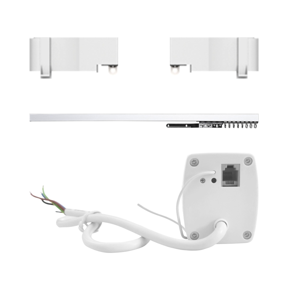 Set Motor LUXION + Sina Draperie cu Deschiere Tip Cortina, Lungime 4M, Control Telefon