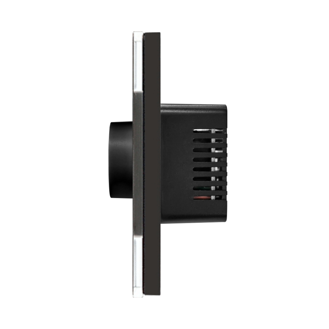 Intrerupator cu Variator Mecanic LUXION cu Rama din Sticla, negru