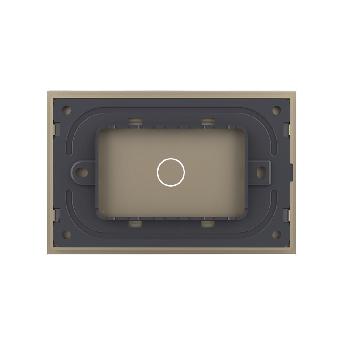 Panou intrerupator simplu cu touch Livolo din sticla, standard Italian - Serie noua, auriu