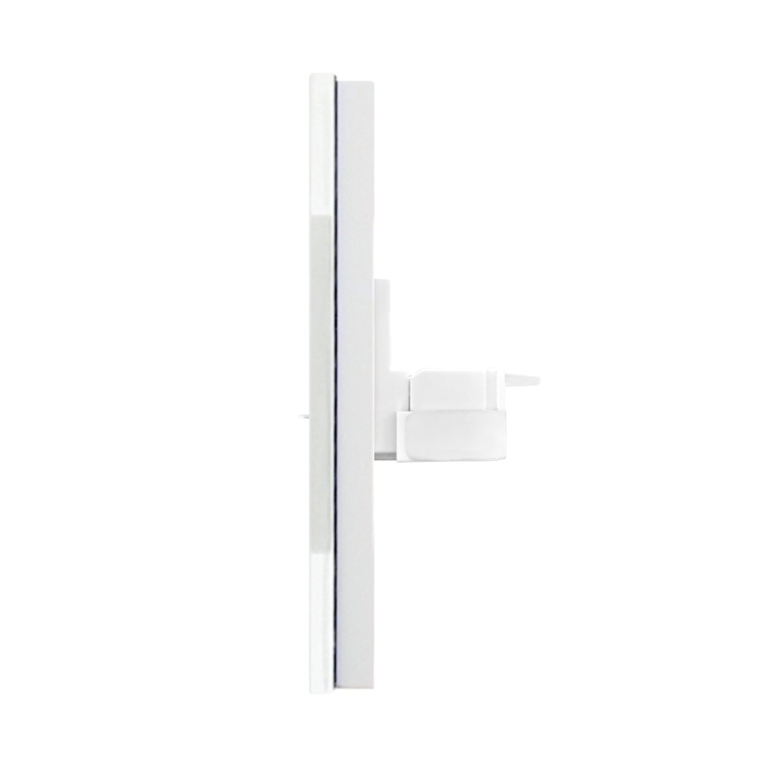 Priza Telefon + Blank cu Rama din Sticla LUXION, alb