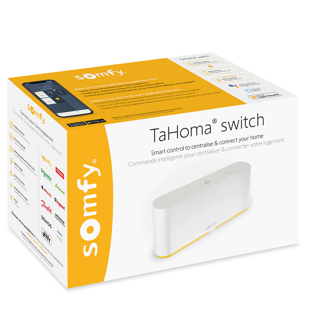 Unitate de comanda Somfy Tahoma Switch DIY, Compatibil RTS si ZigBee 3.0, Control vocal
