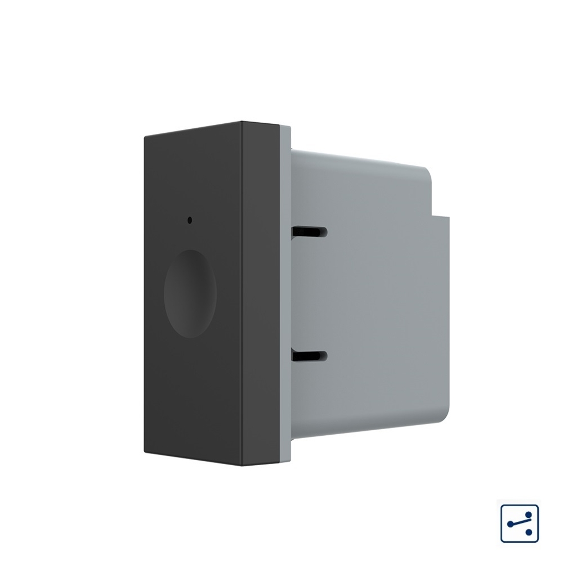Modul intrerupator simplu cap scara / cruce cu touch Livolo 1M standard Italian, Serie noua, negru