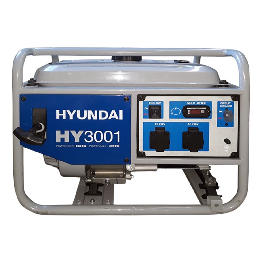 Generator de curent monofazat Hyundai HY3001 cu motor pe benzina, 3.1 kVA