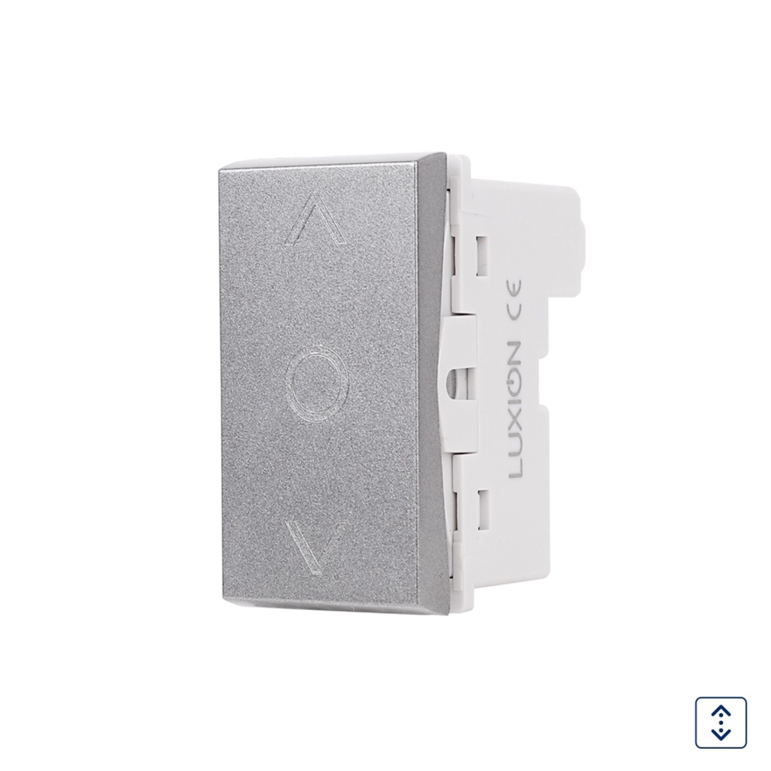 Modul Intrerupator Mecanic Jaluzele 1M LUXION, Standard Italian, gri