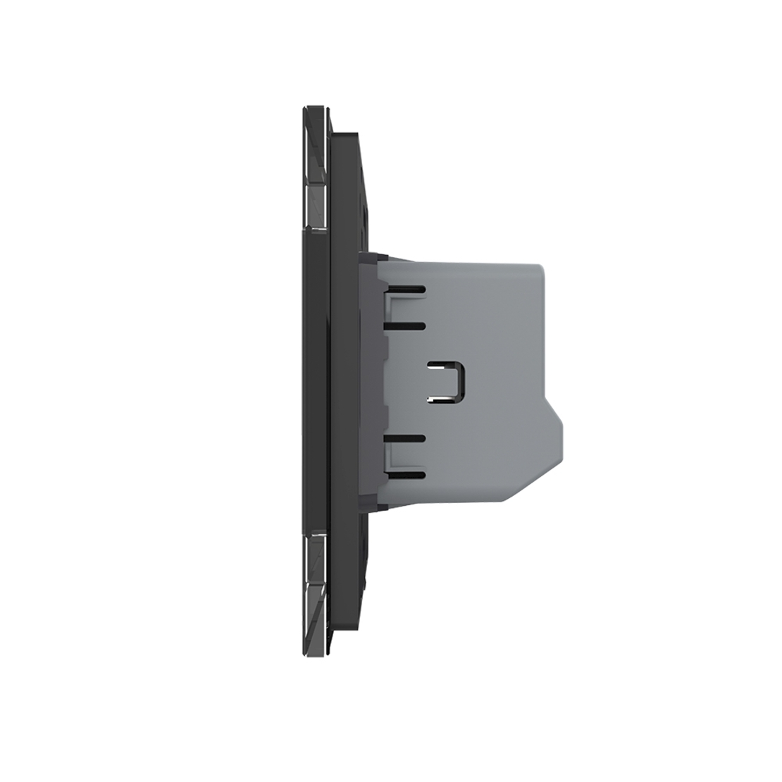 Intrerupator Simplu cu Touch LIVOLO cu Rama din Sticla - Protocol ZigBee EC, negru