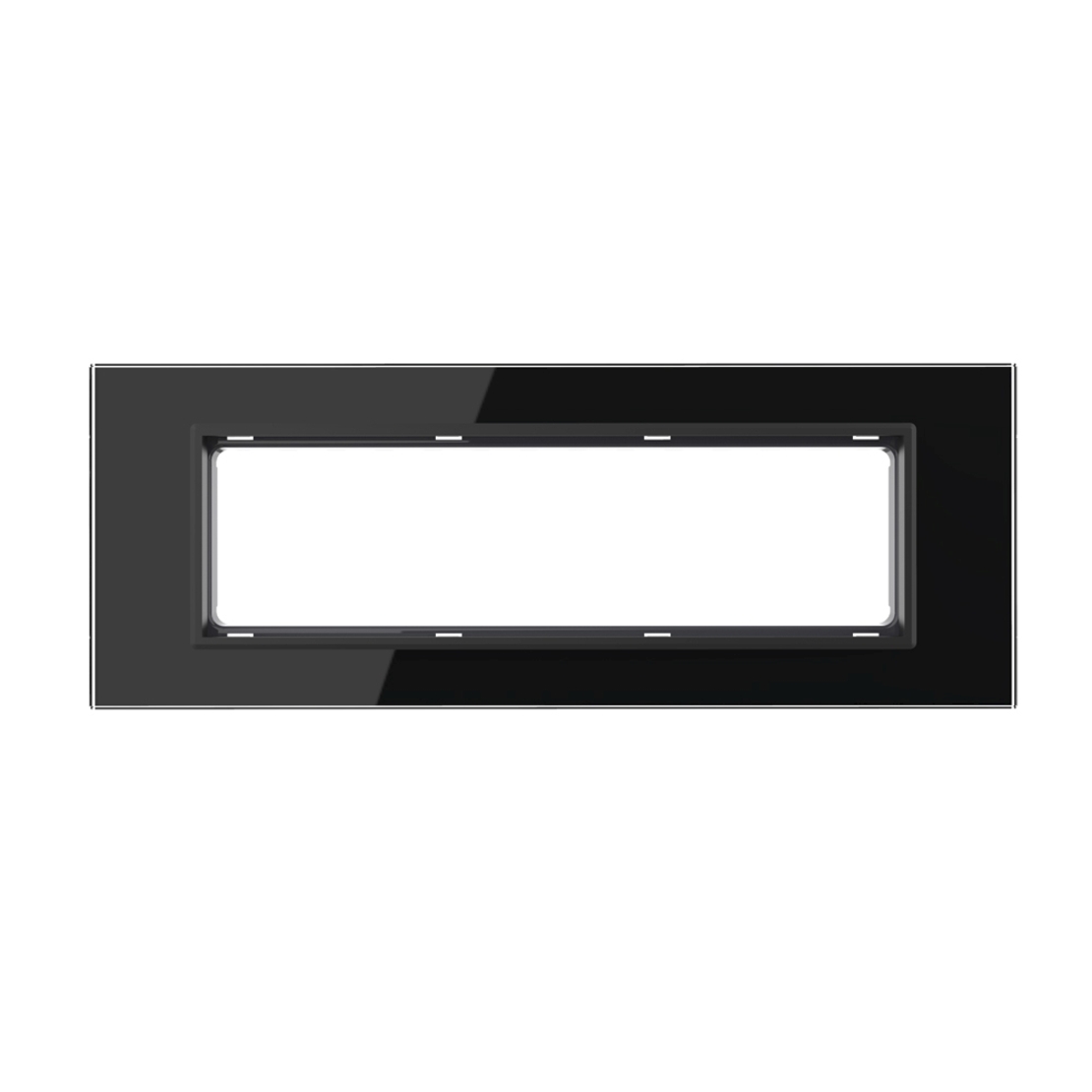 Rama din sticla Livolo standard Italian 6/7 module - Serie noua, negru