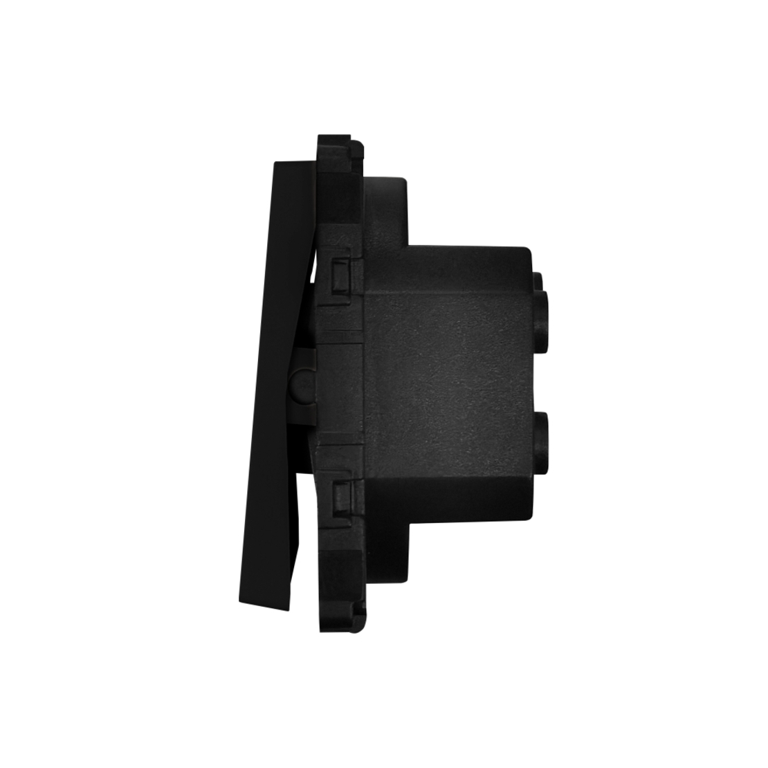 Modul Intrerupator Dublu Cap Scara Mecanic LUXION, negru