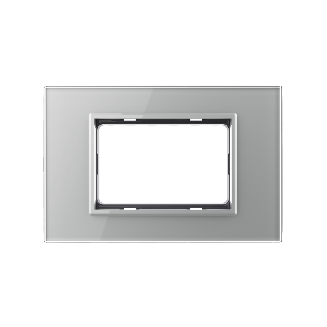 Rama din sticla Livolo standard Italian 3 module - Serie noua, gri