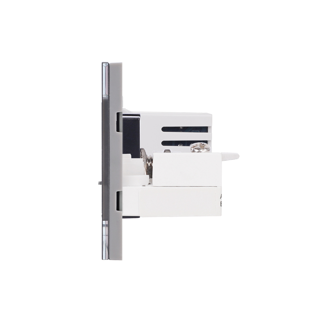 Priza Ingusta + Dubla USB + TV + Internet cu Rama Din Sticla LUXION, Standard Italian, 4M, gri