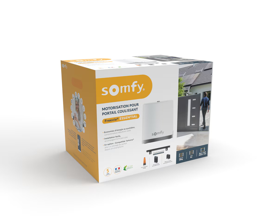 Kit Automatizare Porti Culisante Somfy FreeVia Essential, 2 Telecomenzi, Deschidere / Inchidere Automata