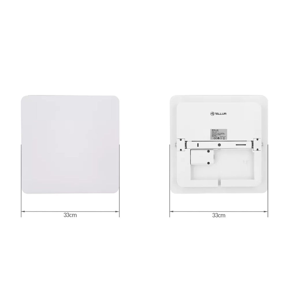 Plafoniera inteligenta LED Tellur, Wi-Fi, 24 W, Patrata, Lumina ajustabila