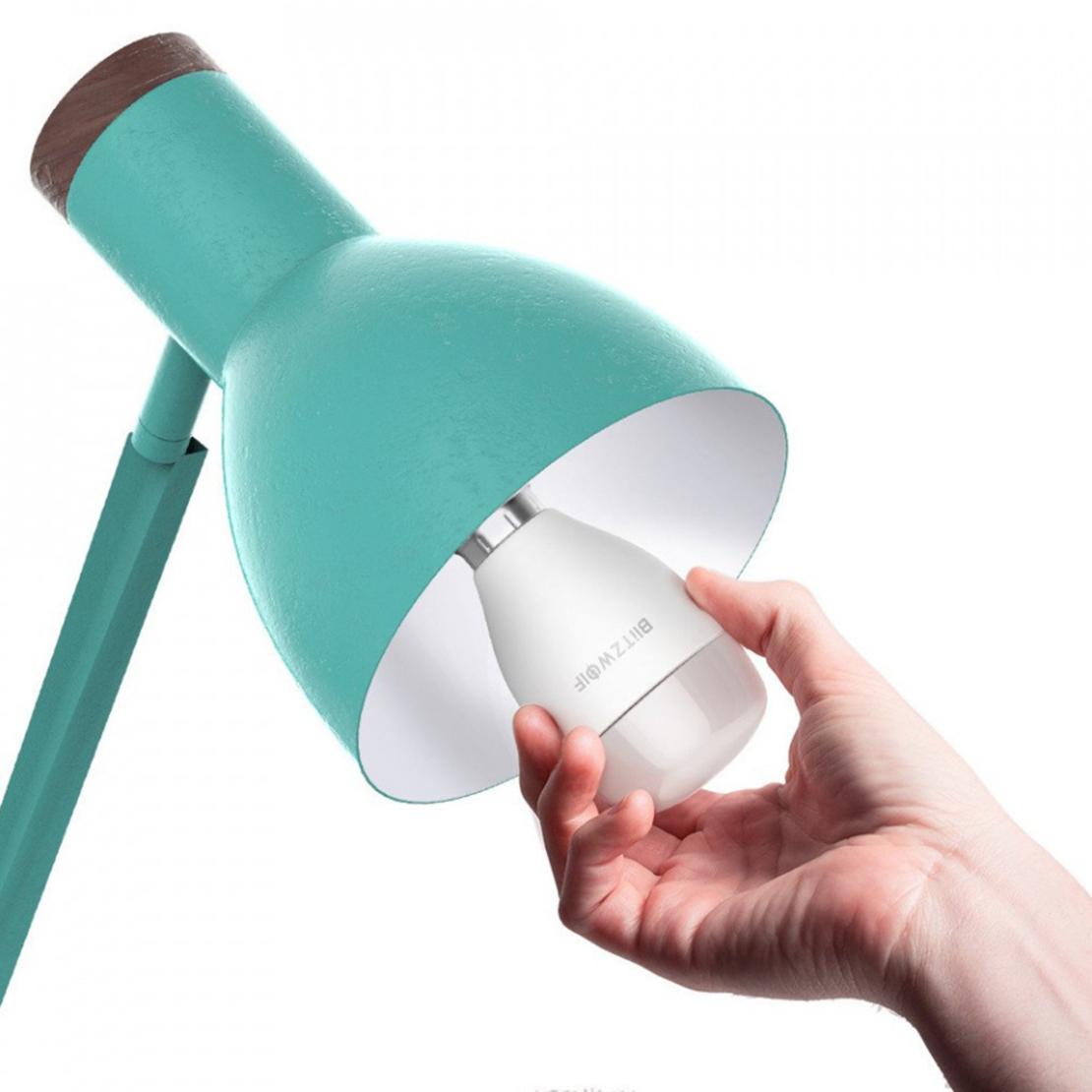 Bec inteligent Blitzwolf BW-LT27, Wi-Fi, Smart, Bulb E27, 9W, Comanda vocala, 850 LM, RGB