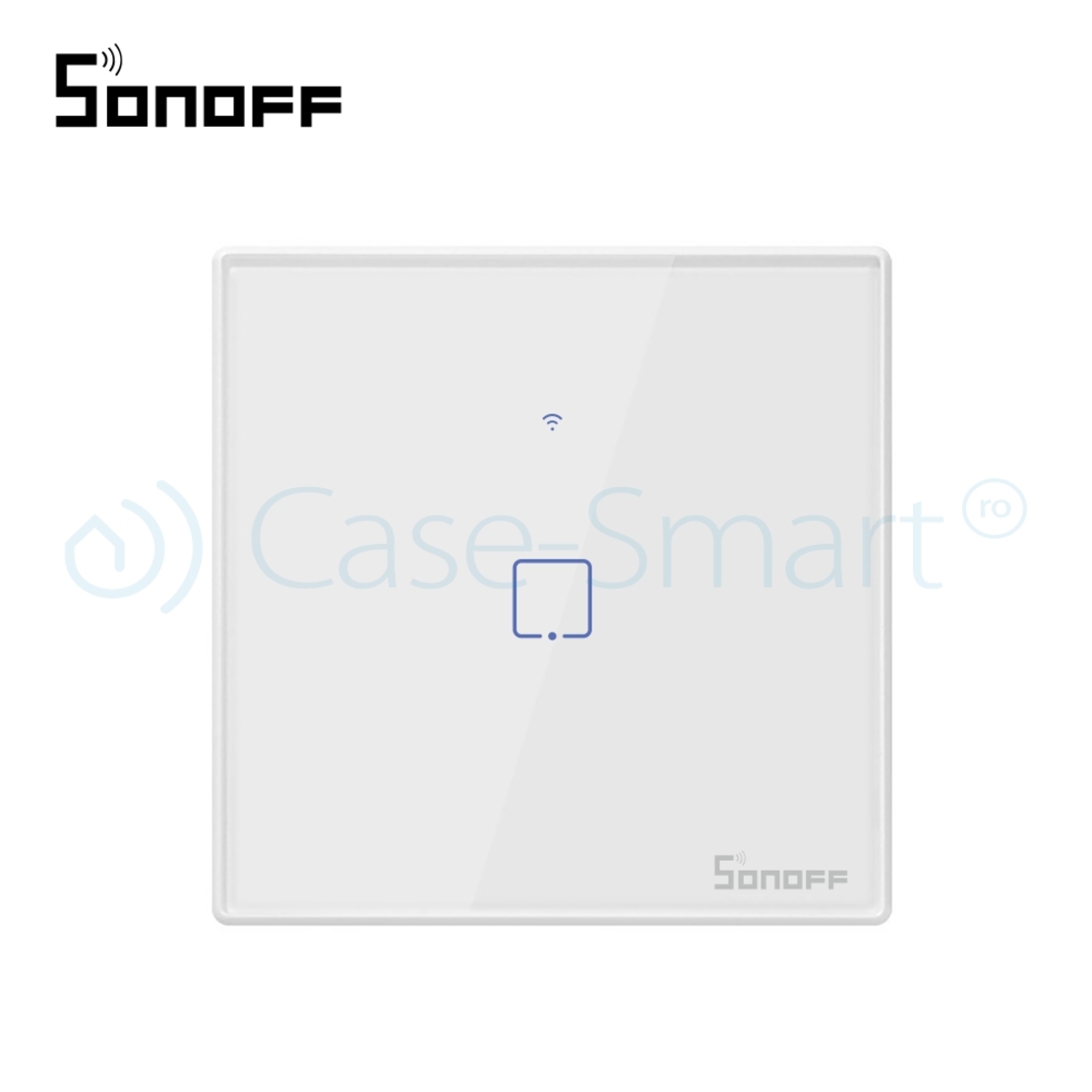 Intrerupator simplu cu touch Sonoff T2EU1C, Wi-Fi + RF, Control de pe telefonul mobil