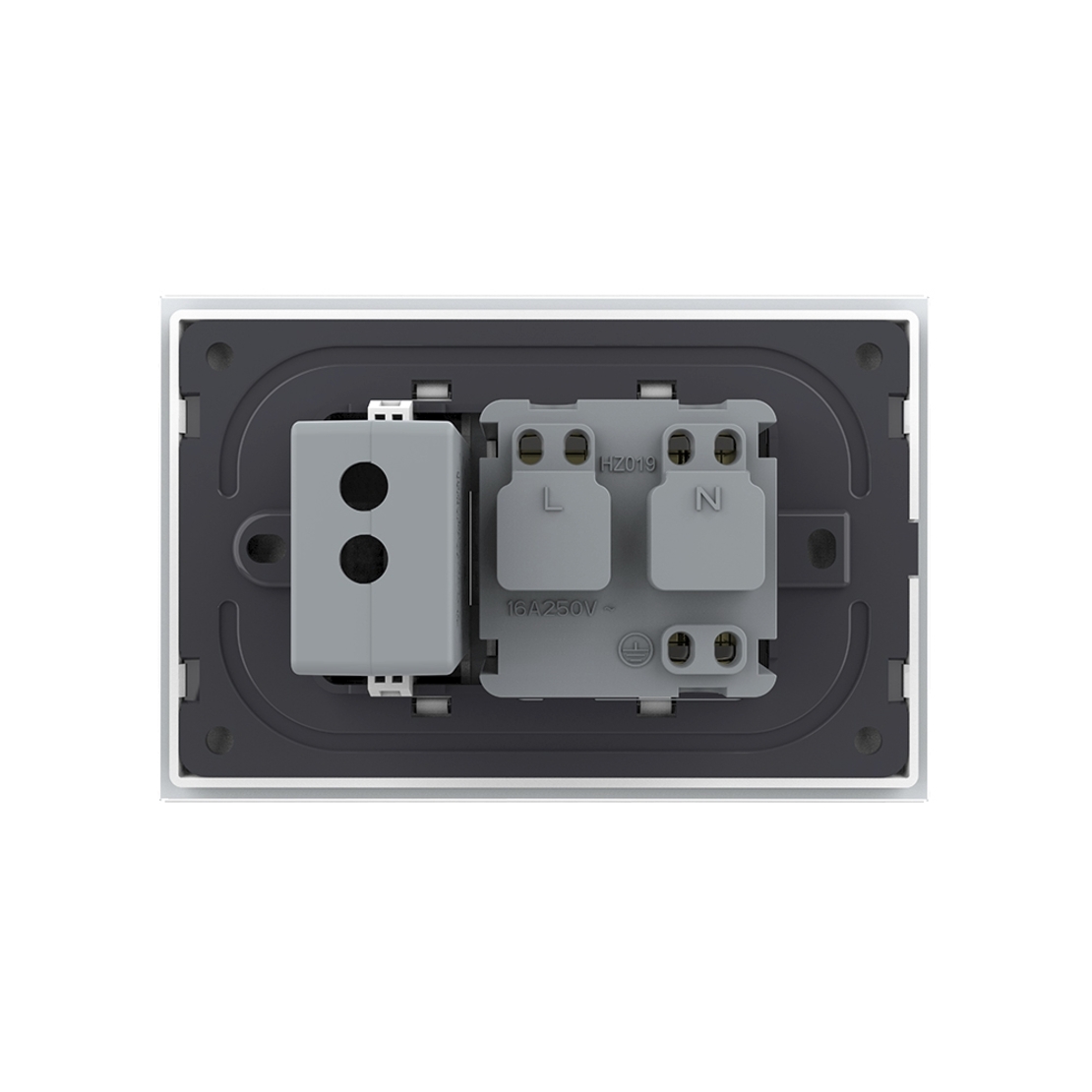 Priza simpla cu USB Livolo standard italian, alb