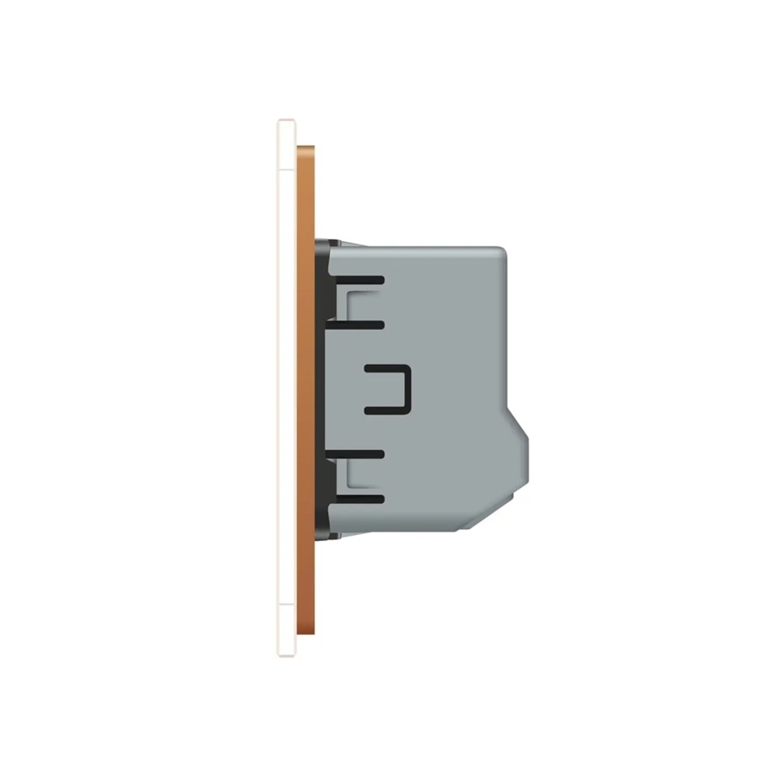 Intrerupator Simplu cu Variator si Touch LIVOLO din Sticla - Protocol ZigBee EC, auriu