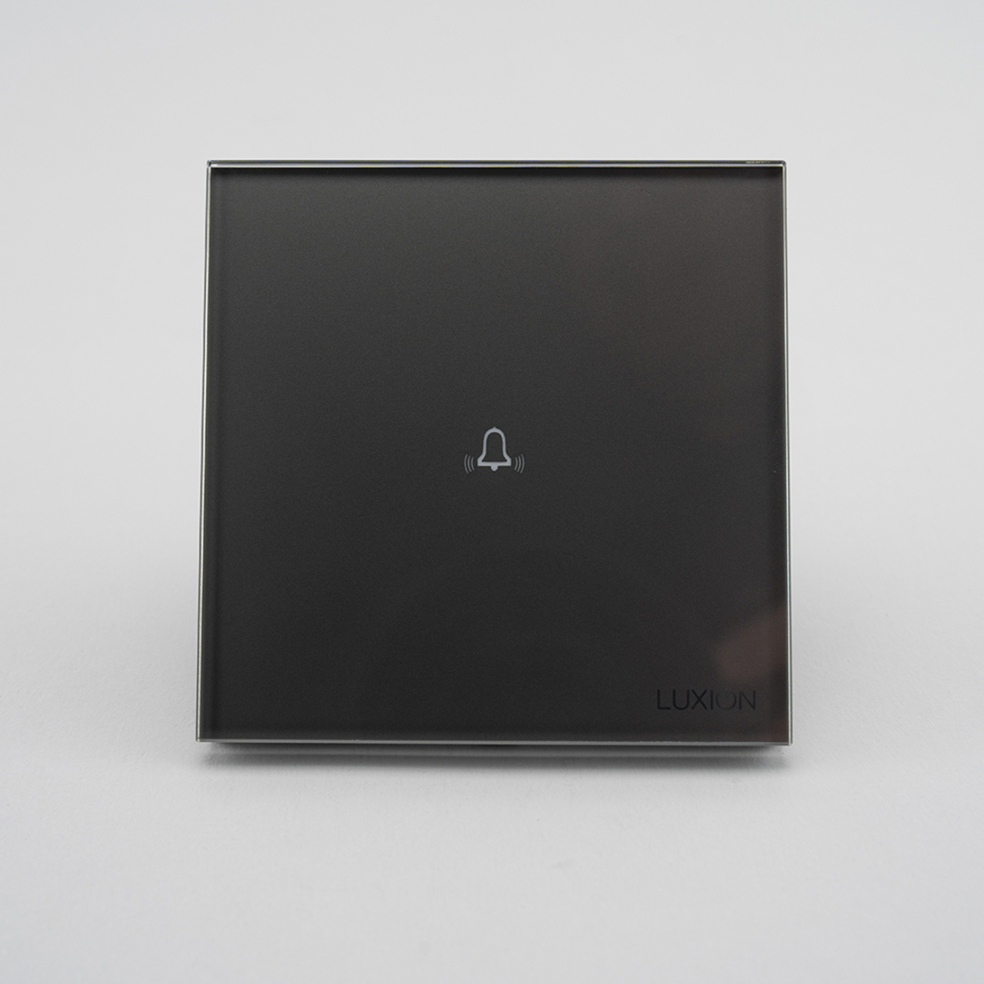 Buton Sonerie cu Touch, cu Revenire, din Sticla LUXION, gri