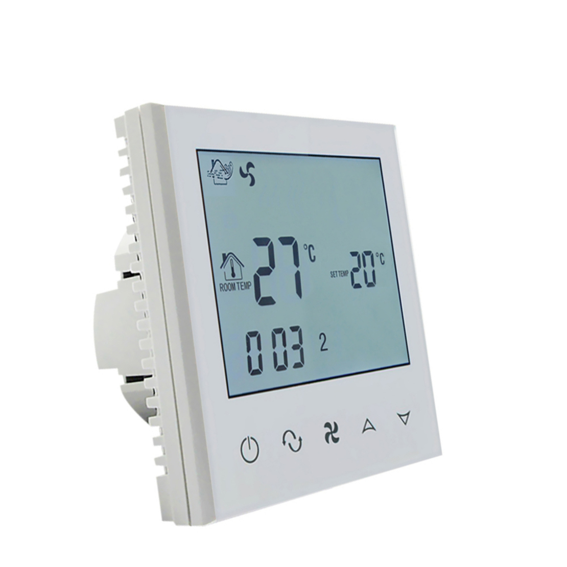 Termostat cu fir pentru aer conditionat BeOk TDS21-AC2, Compatibil cu sisteme HVAC