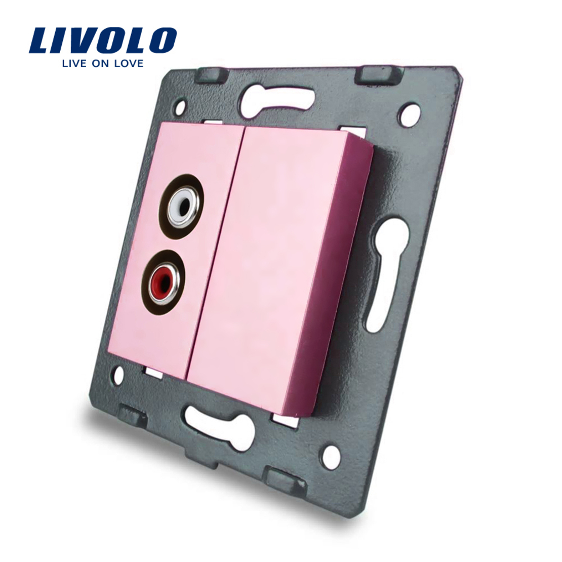 Priza audio Livolo, roz