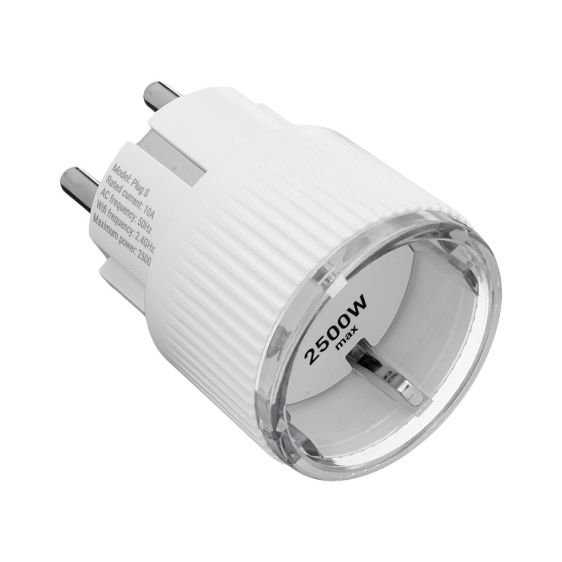 Priza Shelly Plug S, Wi-Fi, 2500 W, Monitorizare consum, Programare, Alb