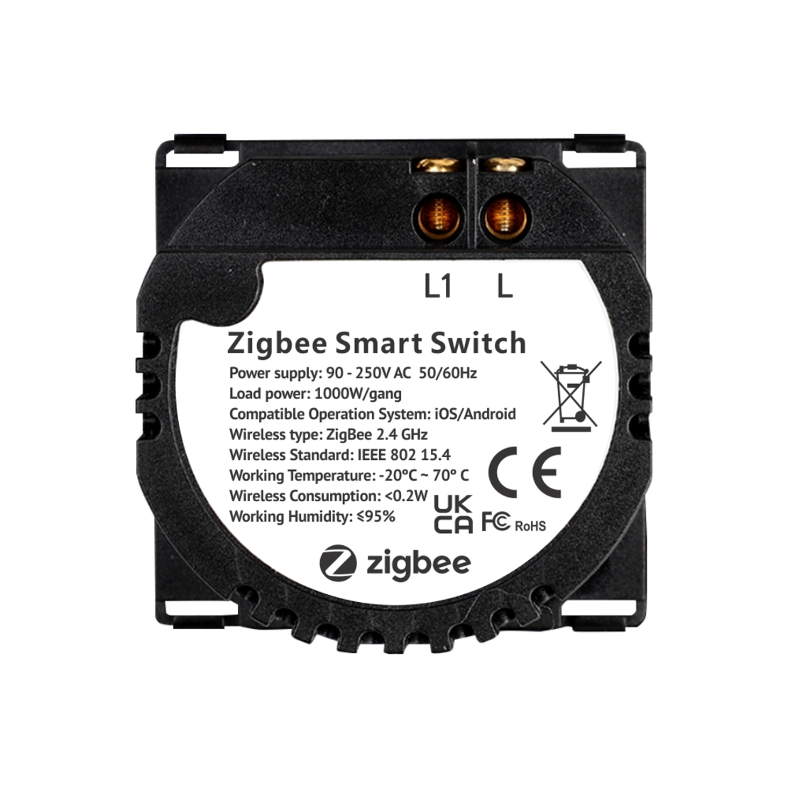 Modul Intrerupator Simplu, Protocol ZigBee cu Touch LUXION