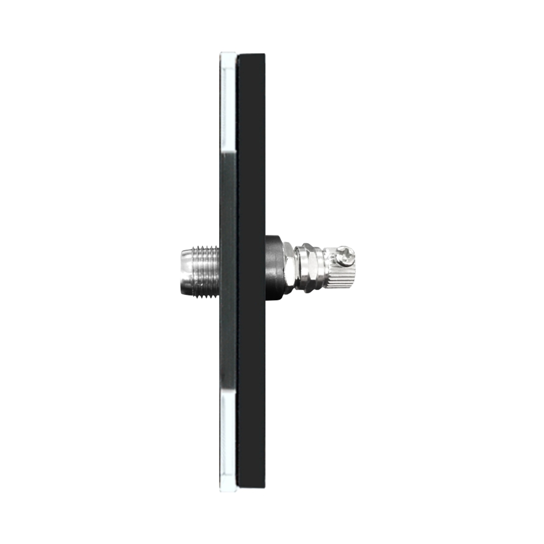 Priza TV Satelit cu Rama din Sticla LUXION, negru