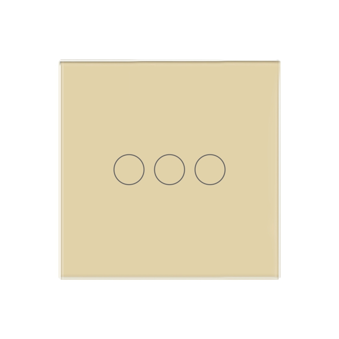 Panou Intrerupator Triplu cu Touch Din Sticla LUXION, auriu