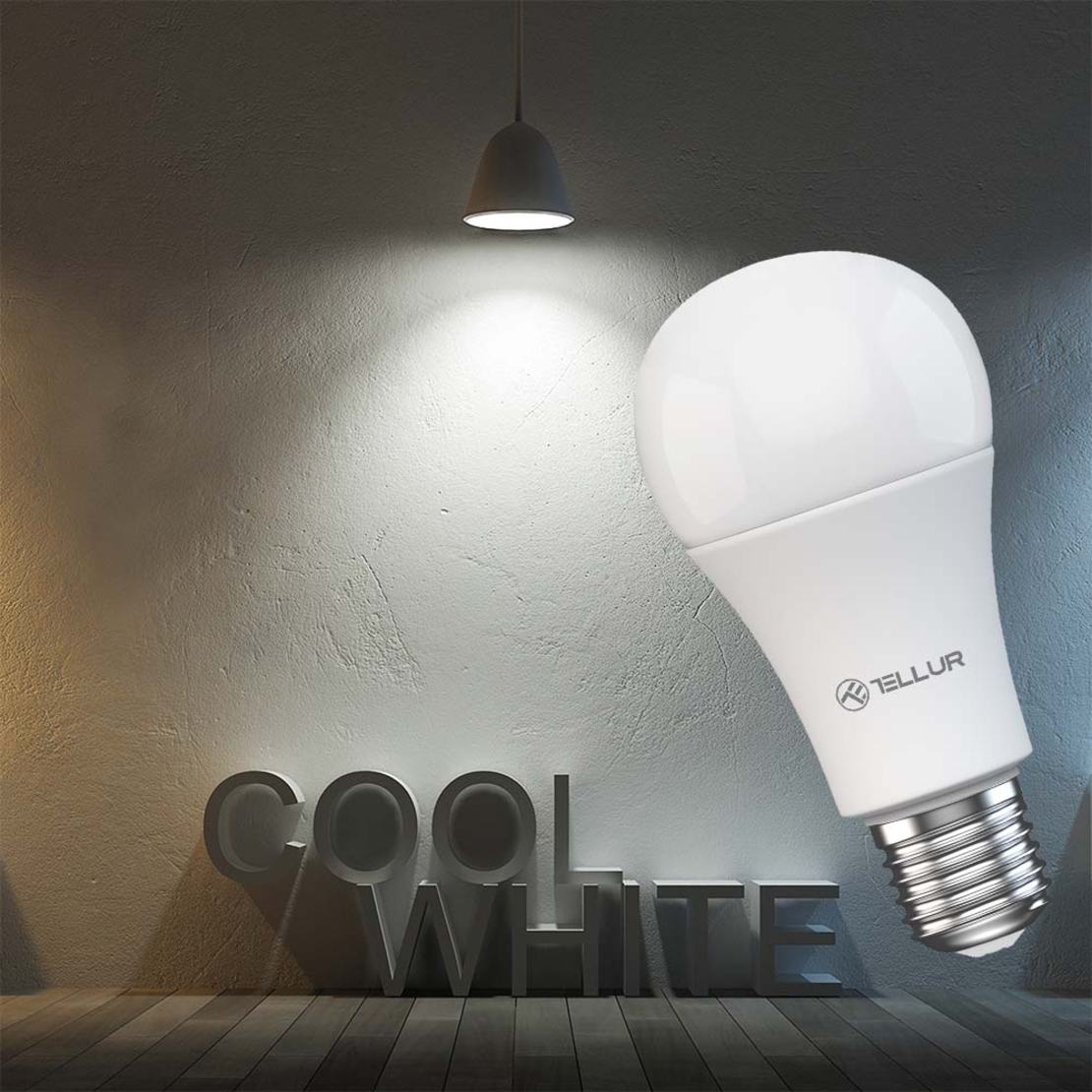 Bec LED inteligent Tellur , Wi-Fi, Dimabil, E27, 9W, 820 lm