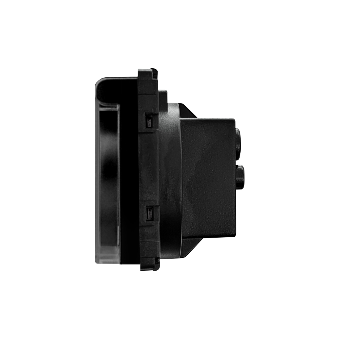 Modul Priza Simpla cu Capac Fara Rama Din Sticla LUXION, negru