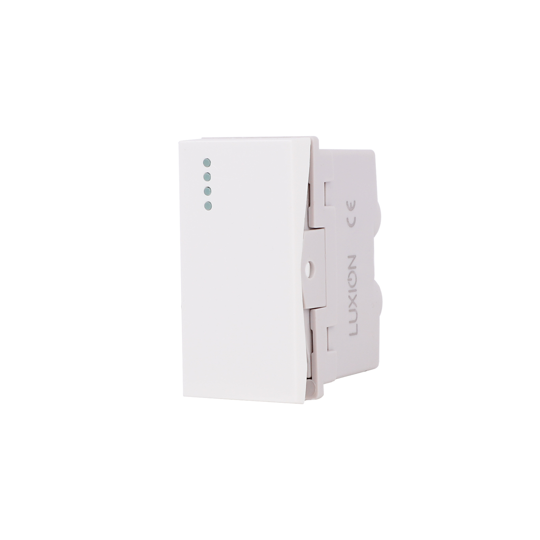 Modul Intrerupator Simplu Mecanic 1M LUXION, Standard Italian, alb