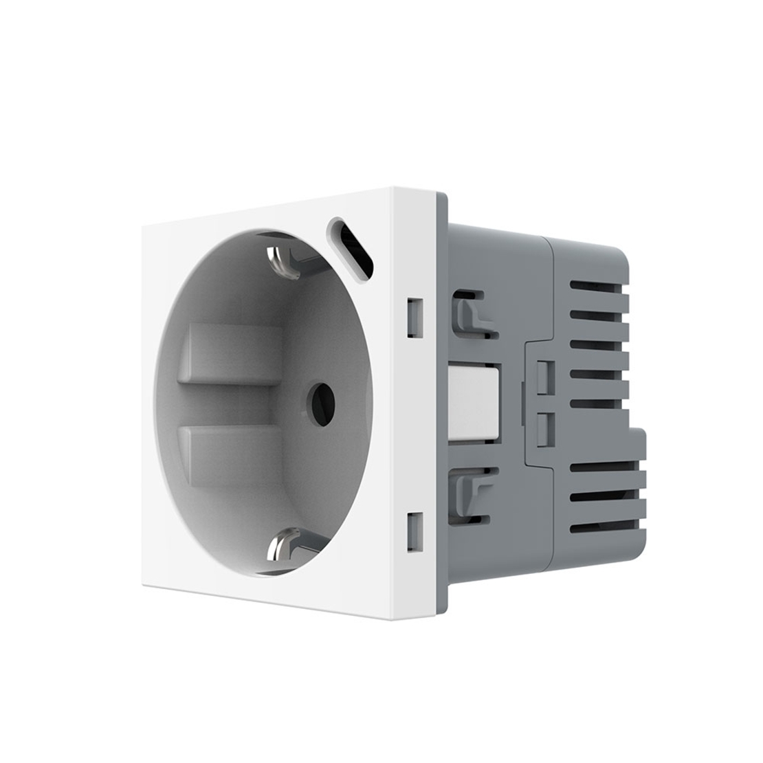 Modul Priza Schuko + USB-C LIVOLO, Standard German - Serie Noua, alb