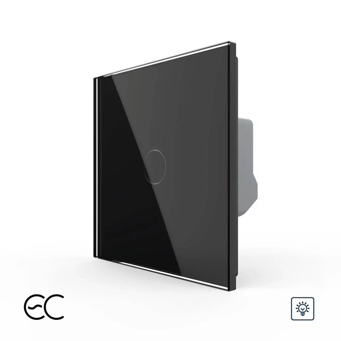 Intrerupator Simplu cu Variator si Touch LIVOLO din Sticla - Protocol ZigBee EC, negru