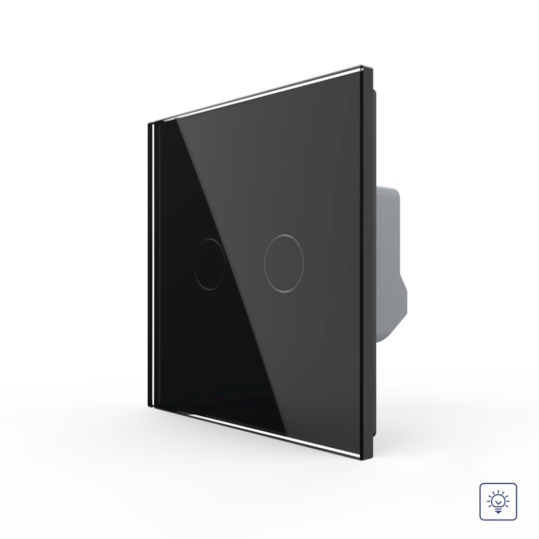 Intrerupator Dublu cu Variator LIVOLO cu Touch Din Sticla - Serie Noua, negru