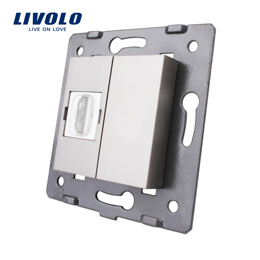 Priza HDMI Livolo, gri