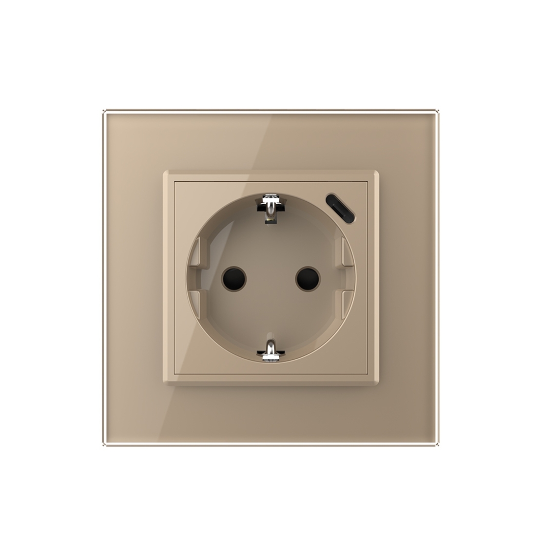 Priza Schuko + USB-C LIVOLO, Standard German - Serie Noua, auriu