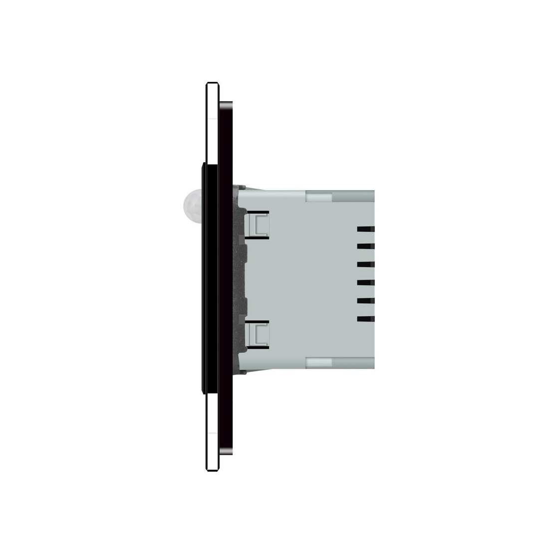 Lampa de veghe LED Livolo cu rama din sticla, Senzor miscare incorporat, negru