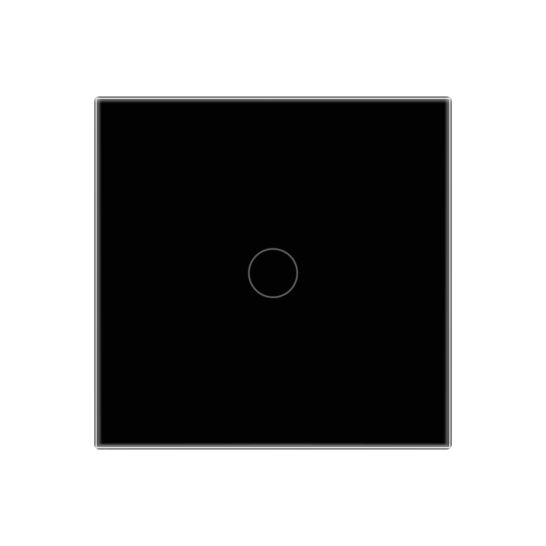 Intrerupator Simplu Wi-Fi + RF433 cu Touch din Sticla LUXION, negru